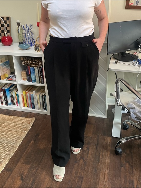 Madewell Pants - Madewell Black High Rise Wide Leg Trouser Pants Size 14